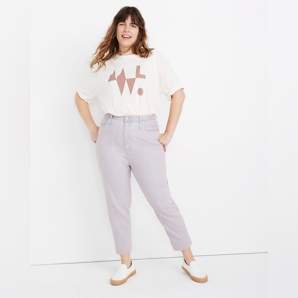 Madewell High Rise Mom Jeans Pink Denim Size 27 4 Overdyed Edition Small - Picture 7 of 8